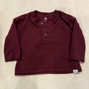 GAP Kids Maroon Long Sleeve Shirt
